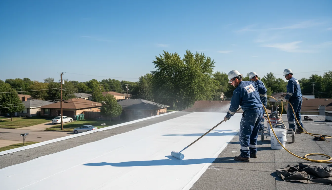Commercial roof coating in Woodland, WI near me